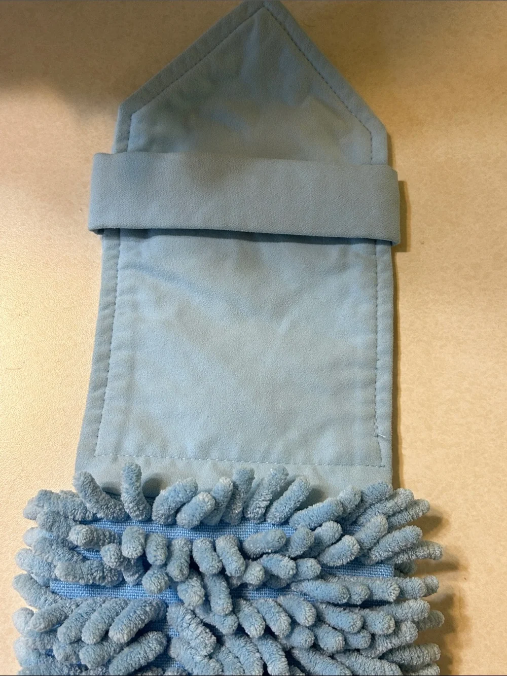 Norwex Bath Baclock Chenille Hand Towel Blue Butterfly embroidered